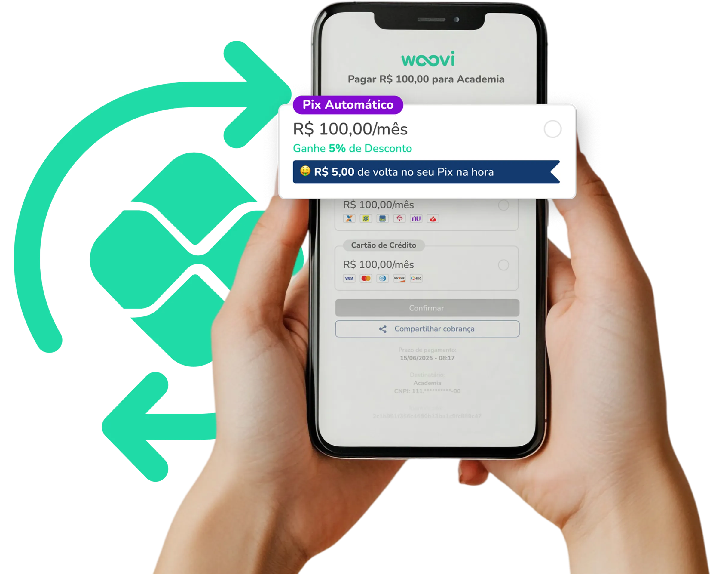 Seeing Pix Automatico on a smartphone