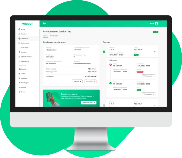 Woovi pix Crediario Plataforma